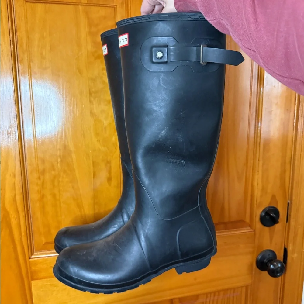 Hunter INSULATED Original Tall Rain Boots Matte Black Women’s Size 11